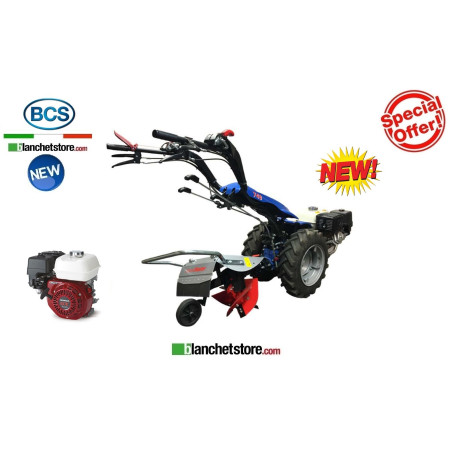 BCS 738 two-wheel tractor, Honda GX 340V engine + Groundblaster rotary plow
