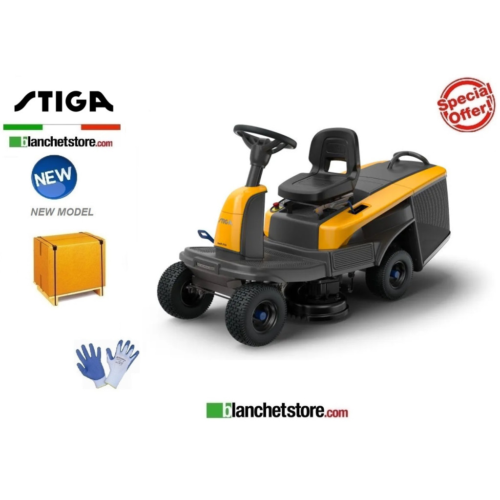 Tracteur autoportee a batterie STIGA SWIFT 372e Coupe avec 2 lames 72cm 48Volt 1200Watt