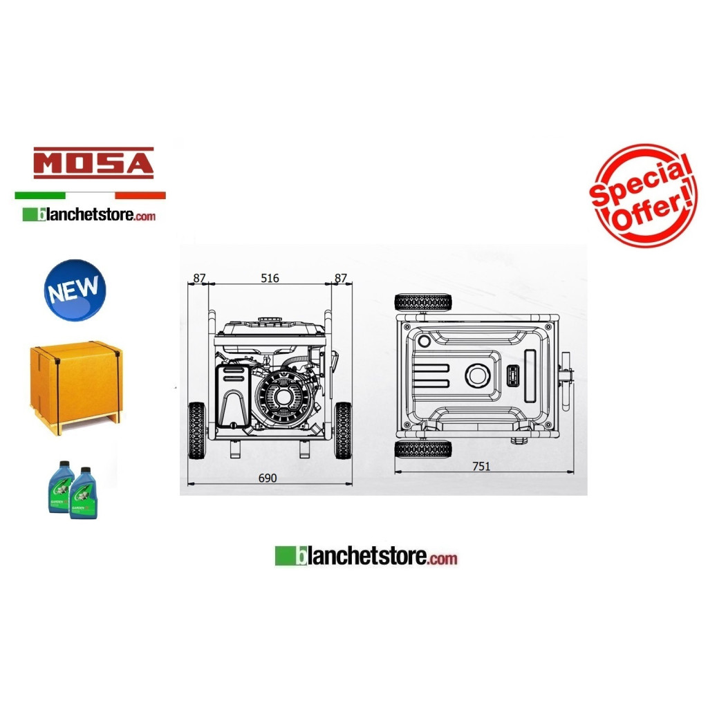 Generatore Mosa gruppo elettrogeno GE 6900 Motore Benzina GK 420 Avviamento Strappo Generatore Mosa gruppo elettrogeno GE 6900 Motore Benzina GK 420 Avviamento Strappo