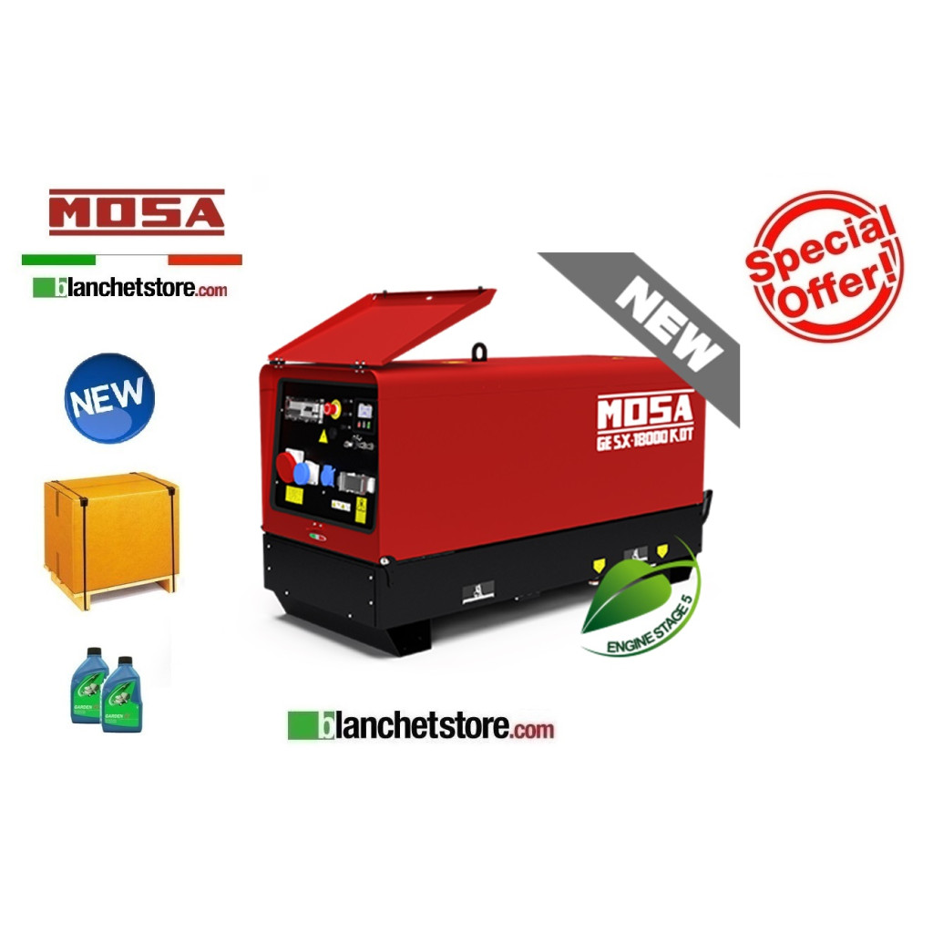 Groupe électrogène Mosa GE SX-18000 KDT AVR KOHLER KDW1003 Groupe électrogène Mosa GE SX-18000 KDT AVR KOHLER KDW1003