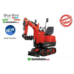 Bluebird MEX 600 mini excavator complete with roll cage and hood