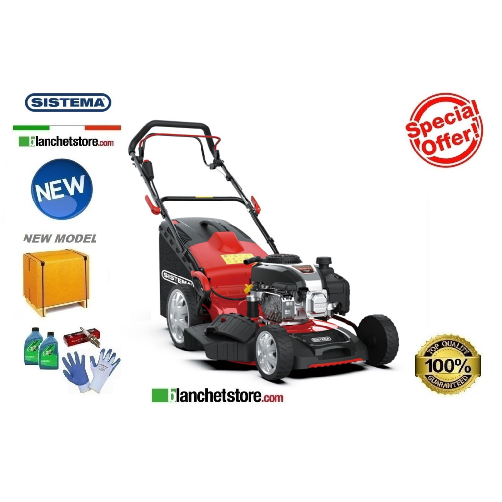 Tondeuse à gazon Sistema SPL-TR 460-131-E Traactee Moteur DG500 131cc Demarrage electrique Tondeuse à gazon Sistema SPL-TR 460-131-E Traactee Moteur DG500 131cc Demarrage electrique