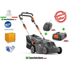 Rasaerba a batteria Husqvarna Aspire LC 34-P4A con 1 batteria 18V-N72 4,0A + Caricabatterie P4A 18-C70