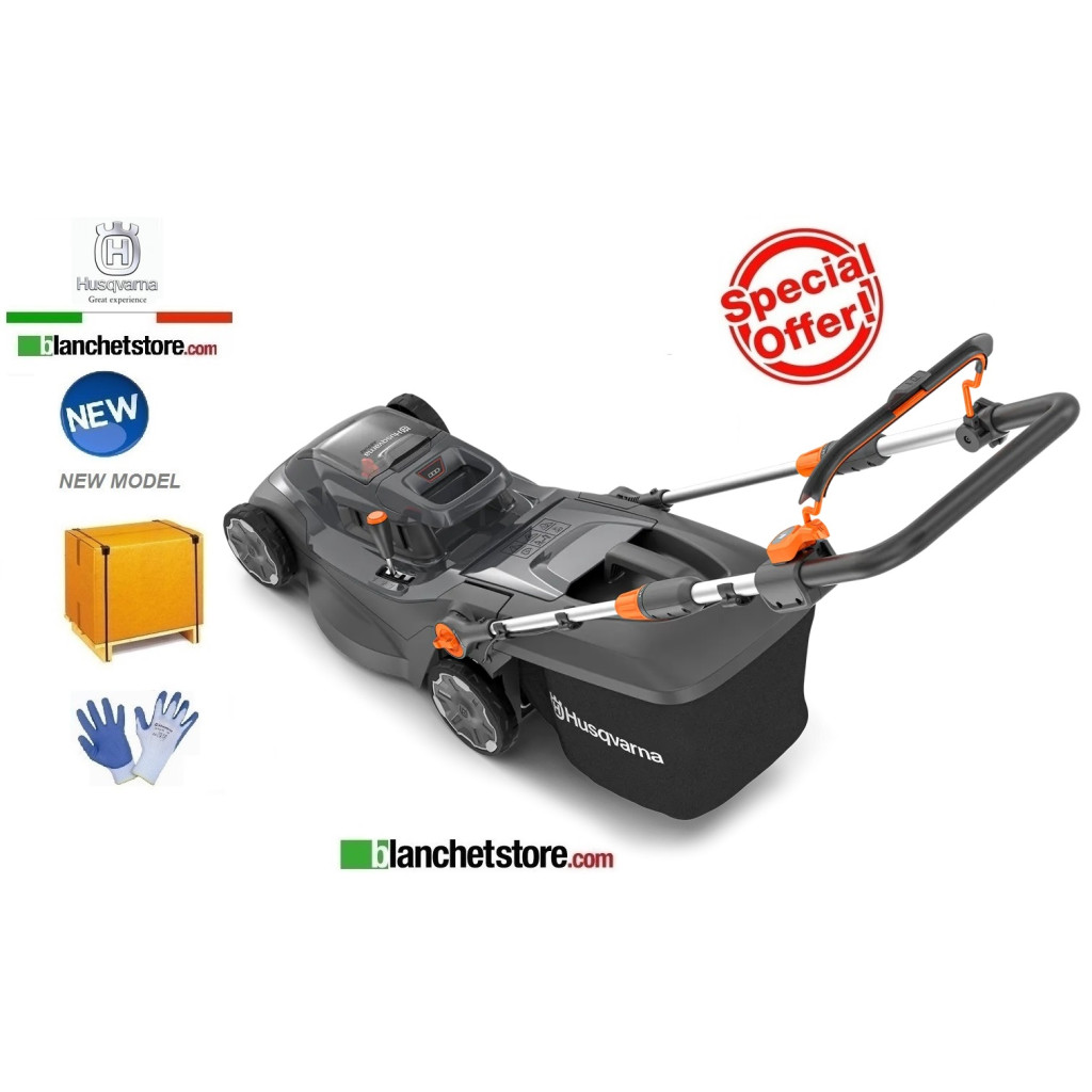 Rasaerba a batteria Husqvarna Aspire LC 34-P4A con 1 batteria 18V-N72 4,0A + Caricabatterie P4A 18-C70 Rasaerba a batteria Husqvarna Aspire LC 34-P4A con 1 batteria 18V-N72 4,0A + Caricabatterie P4A 18-C70