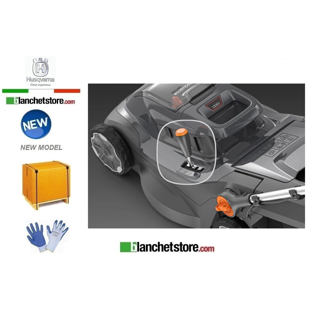 Husqvarna Aspire LC 34-P4A cordless lawn mower with 1 18V-N72 4.0A battery + P4A 18-C70 charger Husqvarna Aspire LC 34-P4A cordless lawn mower with 1 18V-N72 4.0A battery + P4A 18-C70 charger