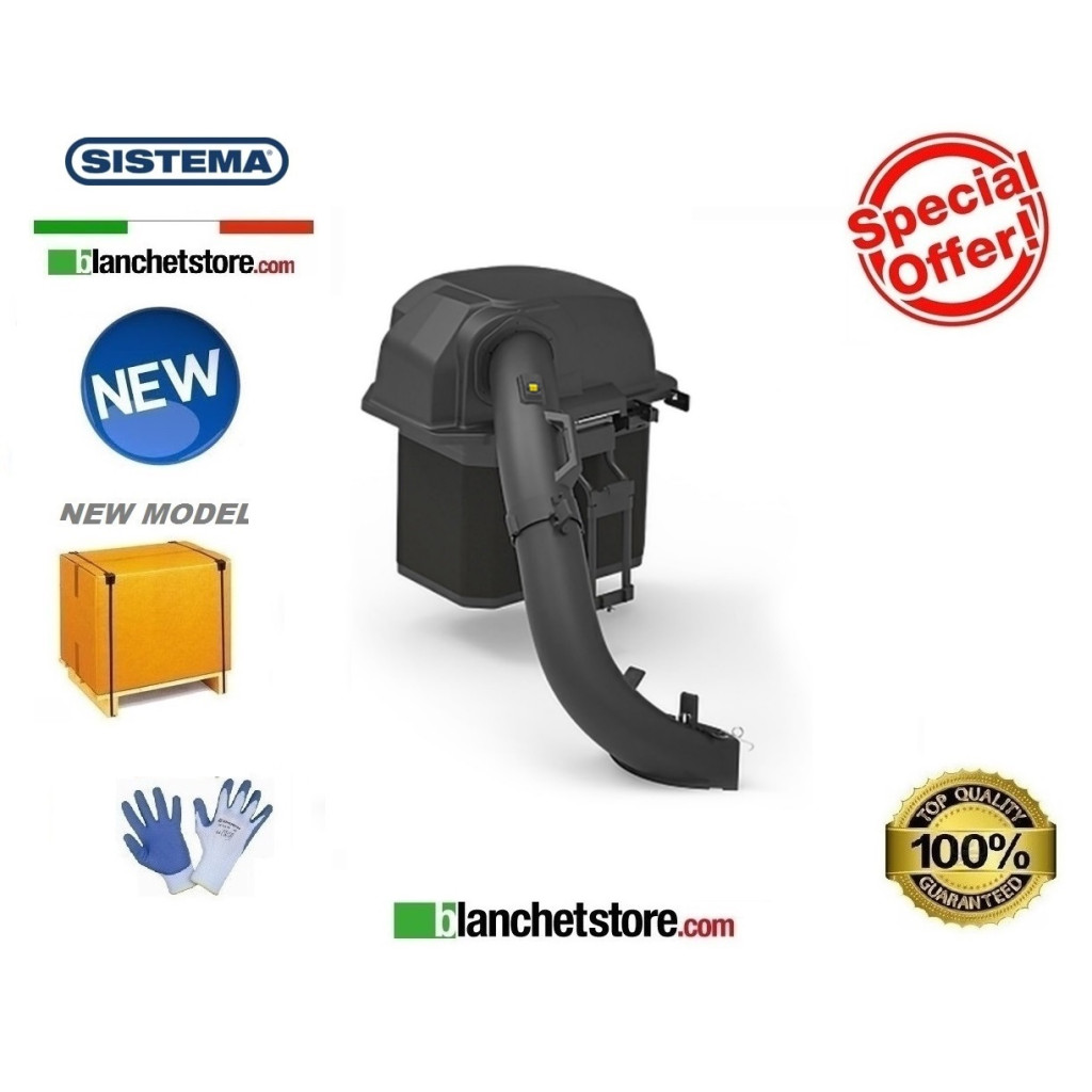 Sacco raccolta GRASS BAG per Trattorino a batteria Sistema Rider E599 professional 56Volt 100A