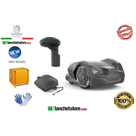 Robot tondeuse Husqvarna Automower 310E-Nera equippee avec kit Husqvarna Epos + Station de référence RS1