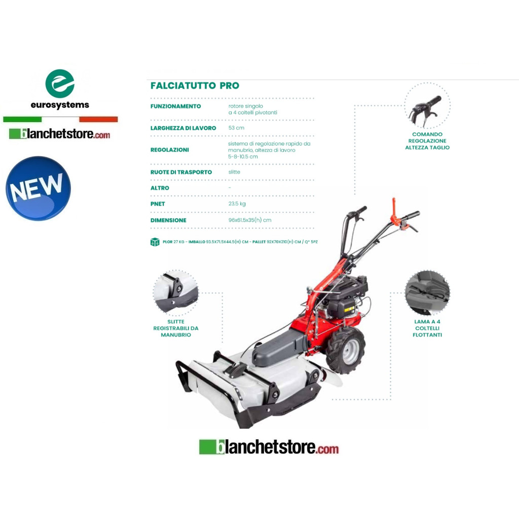 Pro 53cm Floating Single Blade Lawnmower Deck for Eurosystems P55 EVO 907420600 Pro 53cm Floating Single Blade Lawnmower Deck for Eurosystems P55 EVO 907420600