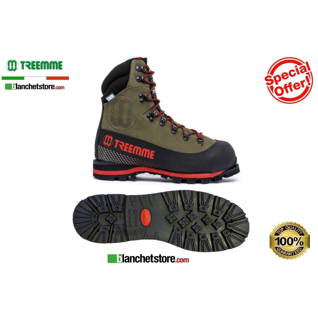 Scarpone antitaglio treemme in pelle Nabuck Acquastop 91223 N.48 Verde Scarpone antitaglio treemme in pelle Nabuck Acquastop 91223 N.48 Verde