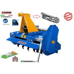 FRAISE ZANON FZG 145 -DEPLACEMENT MANUEL-AVEC ROULEAU BARRE POUR TRACTEUR 30-60HP CM 140  - ROTATION À DROITE 1003730