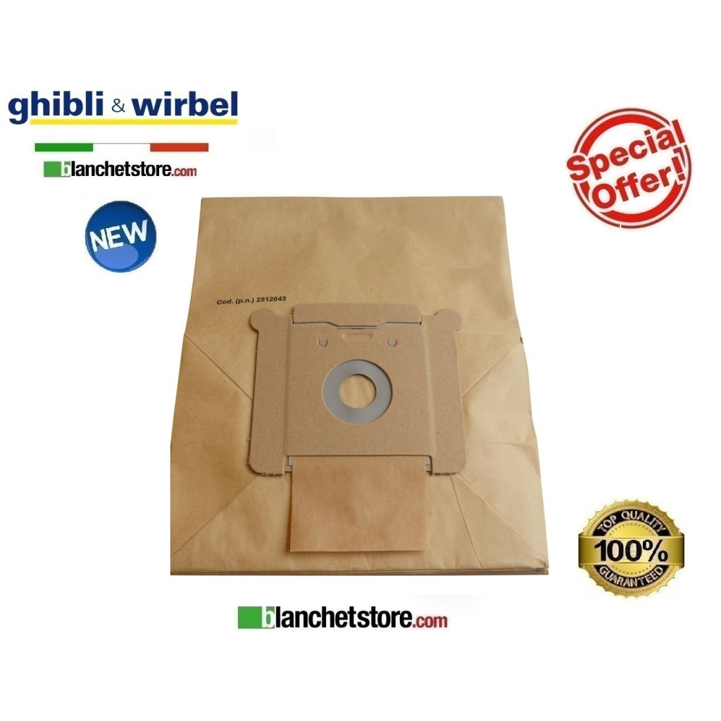 Sacs en papier pour aspirateur Ghibli AS 5 EVO art 6595030 paquets 10 pcs Sacs en papier pour aspirateur Ghibli AS 5 EVO art 6595030 paquets 10 pcs