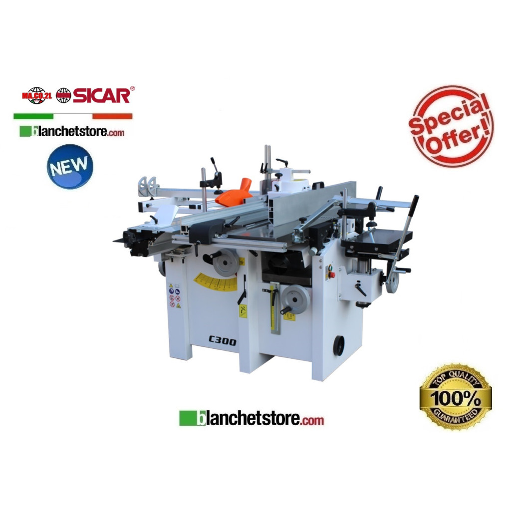 Combined SICAR C300 5 lavoration MACO2L 300mm 220Volt 3Hp Combined SICAR C300 5 lavoration MACO2L 300mm 220Volt 3Hp