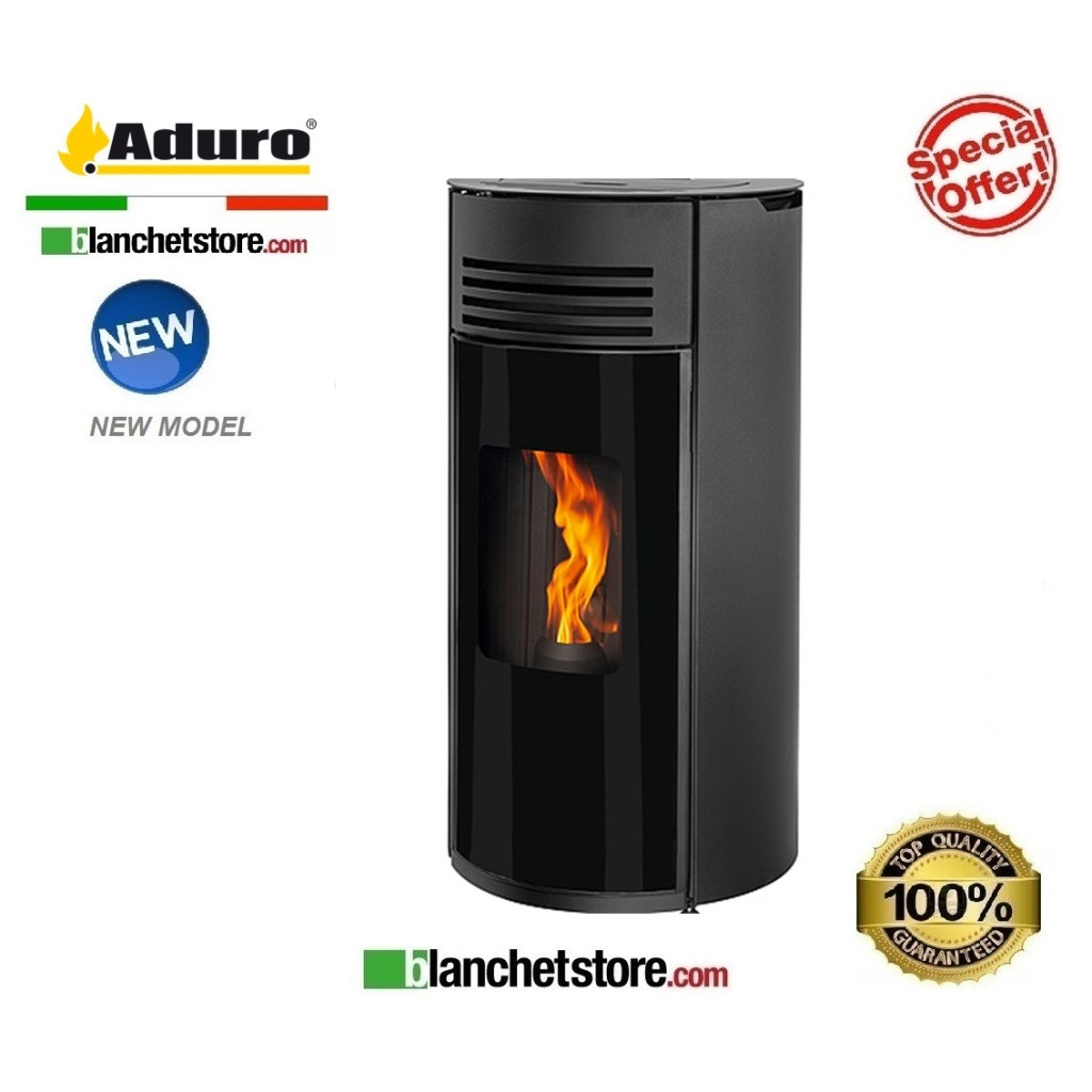 Poêle à pellets Mod. Aduro P1 Acier Noir Satiné - 8 kW Poêle à pellets Mod. Aduro P1 Acier Noir Satiné - 8 kW