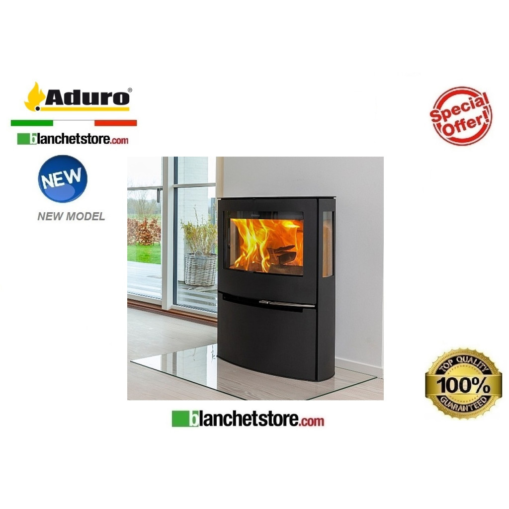 Poile a bois Mod.Aduro 21 -Acier noire 6 Kw Poile a bois Mod.Aduro 21 -Acier noire 6 Kw
