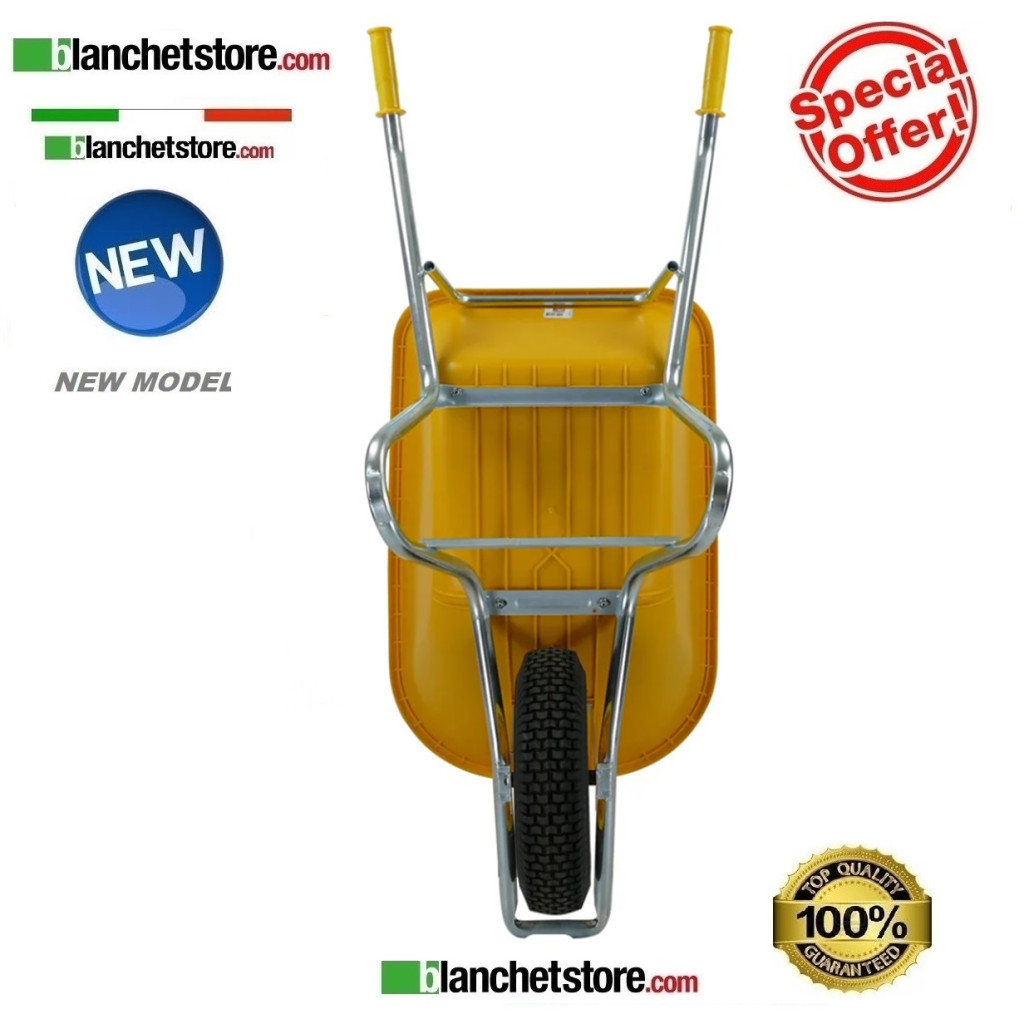 WHEELBARROW WITH PVC BUCKET STRONG CFPE 100 LT.100 PNEUMATIC WHEEL WHEELBARROW WITH PVC BUCKET STRONG CFPE 100 LT.100 PNEUMATIC WHEEL