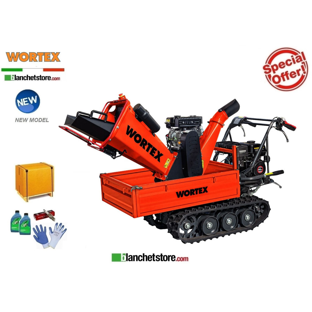 Biotrituratore cingolato a benzina Wortex Tiger T210/100L-210cc Biotrituratore cingolato a benzina Wortex Tiger T210/100L-210cc