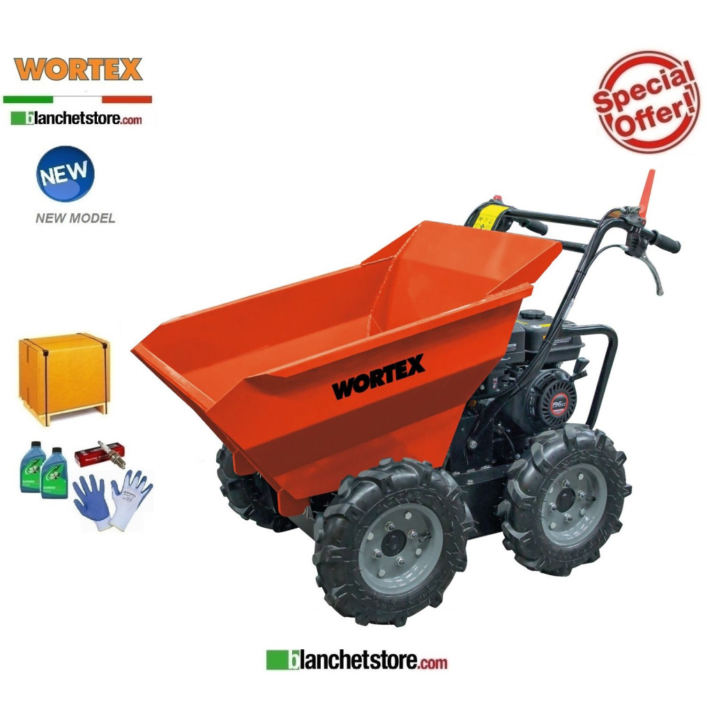 MINI TRANSPORTEUR DUMPER Wortex SF 4WD Loncin G210F 300KG B.Man. MINI TRANSPORTEUR DUMPER Wortex SF 4WD Loncin G210F 300KG B.Man.