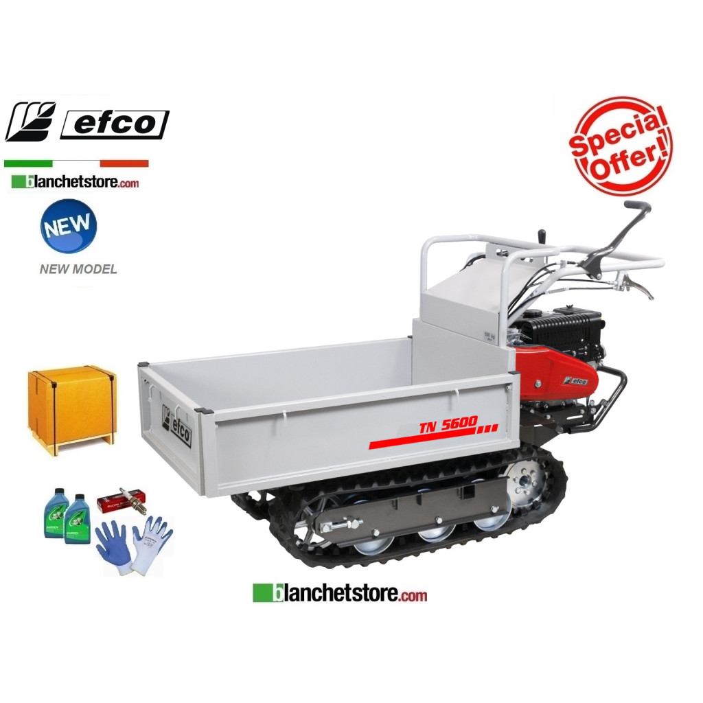 Efco TN 5600 tracked wheelbarrow with extendable sides Capacity 550Kg Engine Emak K800 H Efco TN 5600 tracked wheelbarrow with extendable sides Capacity 550Kg Engine Emak K800 H