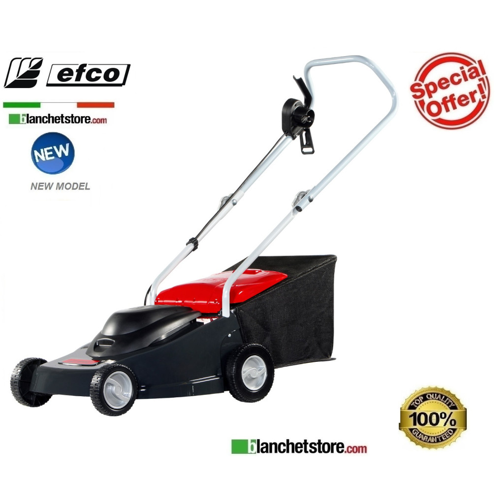 Tondeuse à gazon électrique Efco PR 40 S Moteur électrique 220 Volt - 1300 Watt Largeur de coupe 38 cm Sac Lt. 40 Tondeuse à gazon électrique Efco PR 40 S Moteur électrique 220 Volt - 1300 Watt Largeur de coupe 38 cm Sac Lt. 40