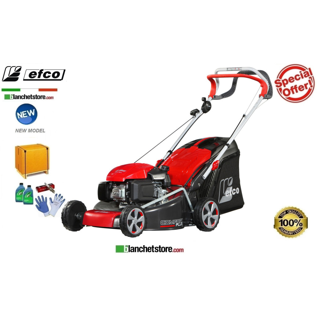 Rasaerba a scoppio Efco LR 53 TK Comfort Plus Motore Emak K 655 OHV Taglio 51 cm Sacco Lt. 70 Rasaerba a scoppio Efco LR 53 TK Comfort Plus Motore Emak K 655 OHV Taglio 51 cm Sacco Lt. 70