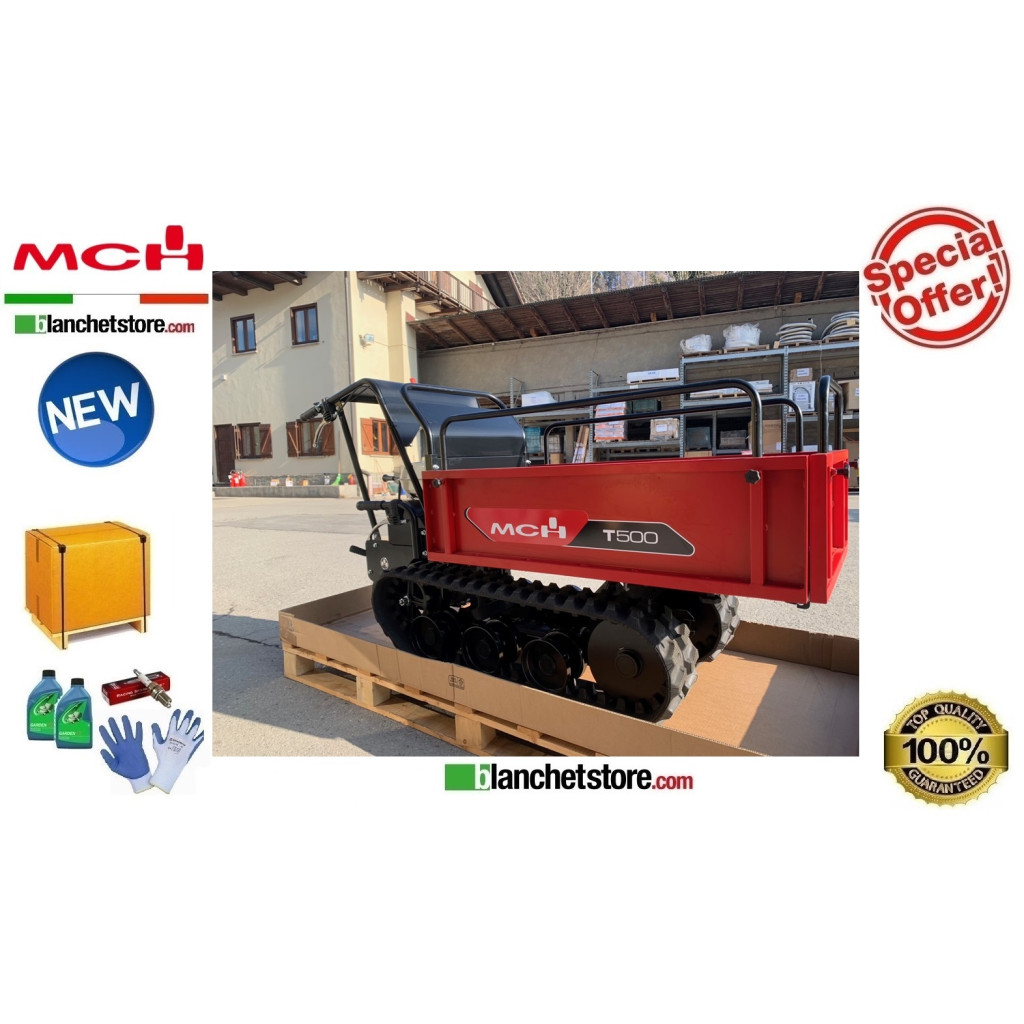 WHEELBARROW MINI TRANSPORTER MCH T500H Honda GX200 500 KG Manual Tipping Manual Start WHEELBARROW MINI TRANSPORTER MCH T500H Honda GX200 500 KG Manual Tipping Manual Start