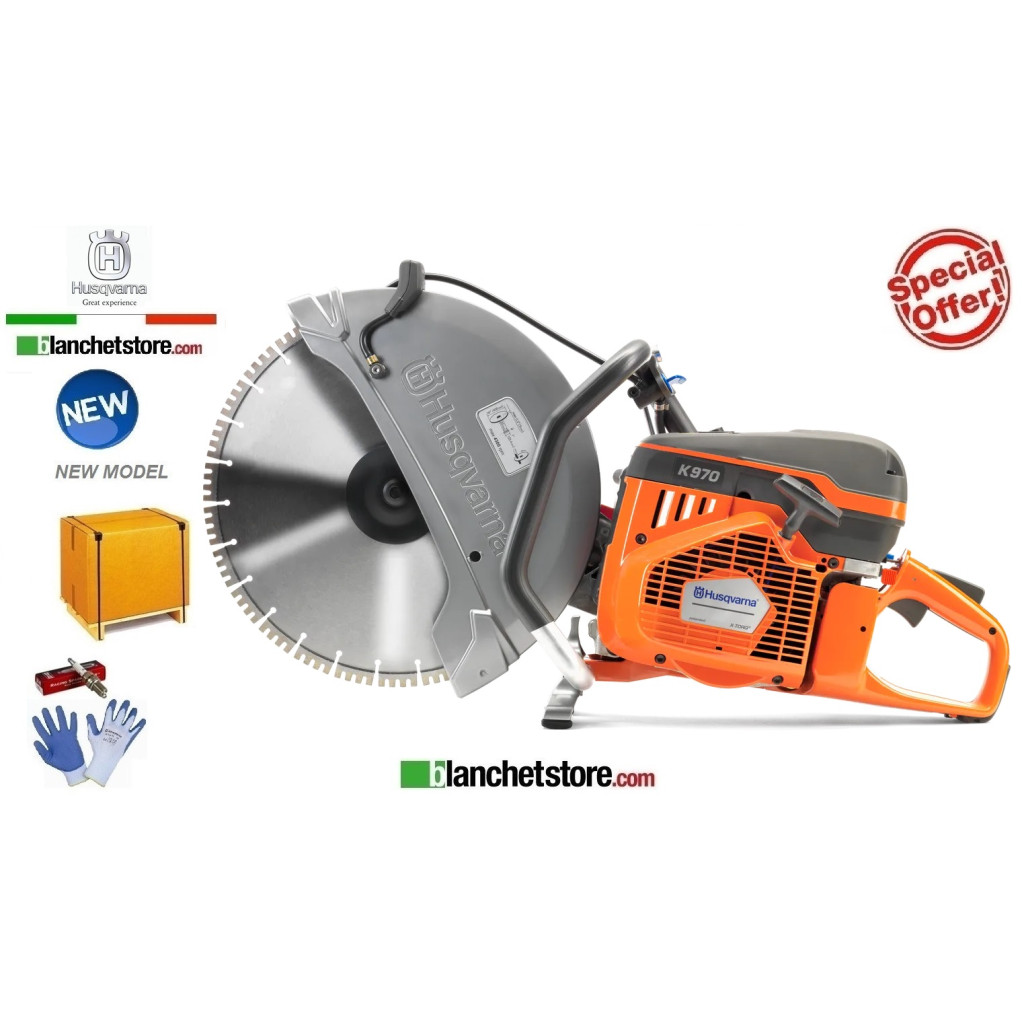 Decoupeuse Husqvarna K970/16 Equipee avec 2 discques D.400 967348101 Decoupeuse Husqvarna K970/16 Equipee avec 2 discques D.400 967348101