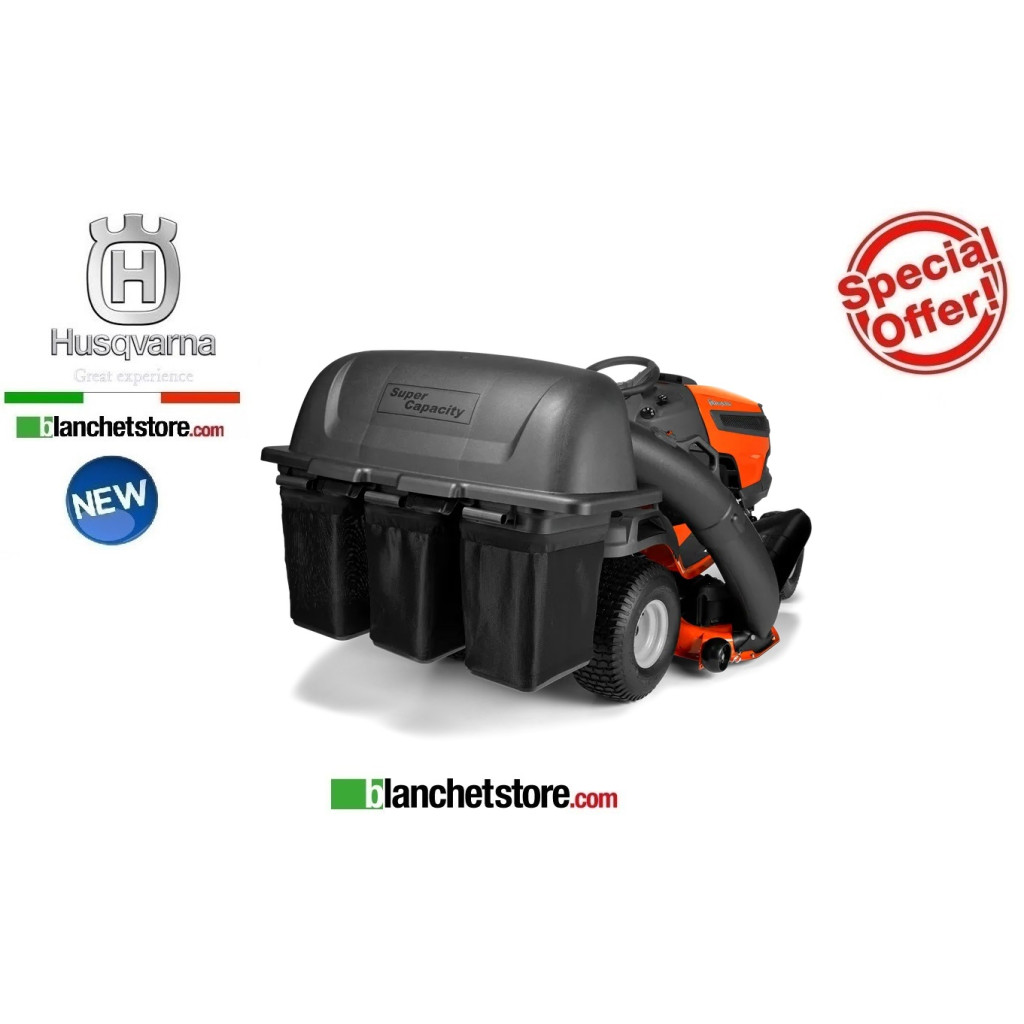 Husqvarna TS 217T tractor collection basket with 3 baskets cm 108 - 315LT. 547.28.93-01 Husqvarna TS 217T tractor collection basket with 3 baskets cm 108 - 315LT. 547.28.93-01