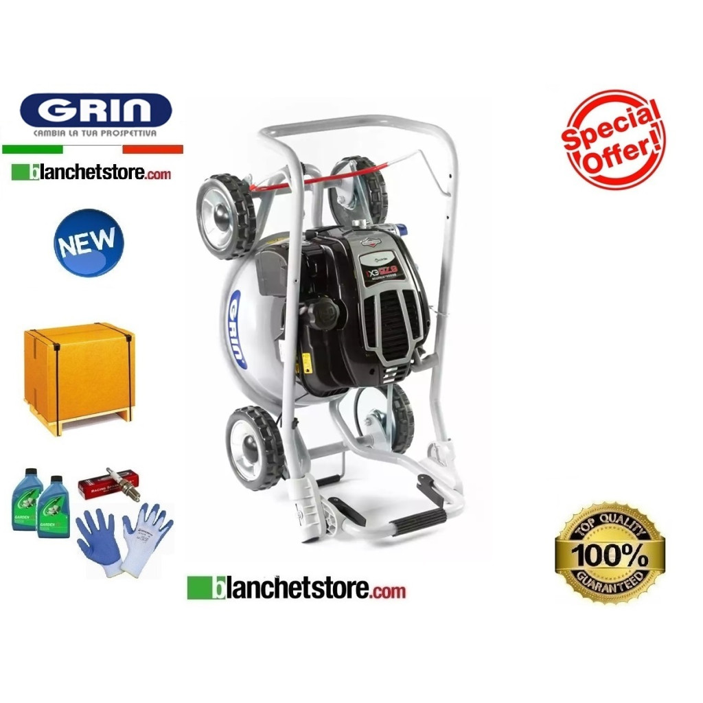 GRIN HM37 WALK-BEHIND LAWN MOWER WITHOUT COLLECTION ENGINE BRIGGE & STRATTON 6.75EXi