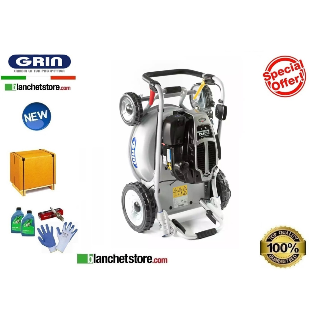 RASAERBA GRIN PM 53A PRO SEMOVENTE SENZA RACCOLTA PROFESSIONAL MOTORE BRIGGE & STRATTON 8.50PXi