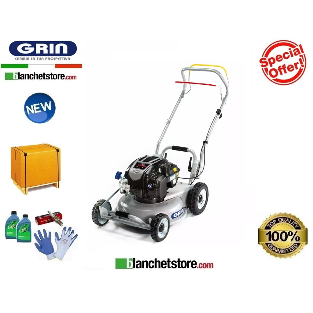 RASAERBA GRIN HM46A SEMOVENTE SENZA RACCOLTA MOTORE BRIGGE & STRATTON 6.75EXi RASAERBA GRIN HM46A SEMOVENTE SENZA RACCOLTA MOTORE BRIGGE & STRATTON 6.75EXi