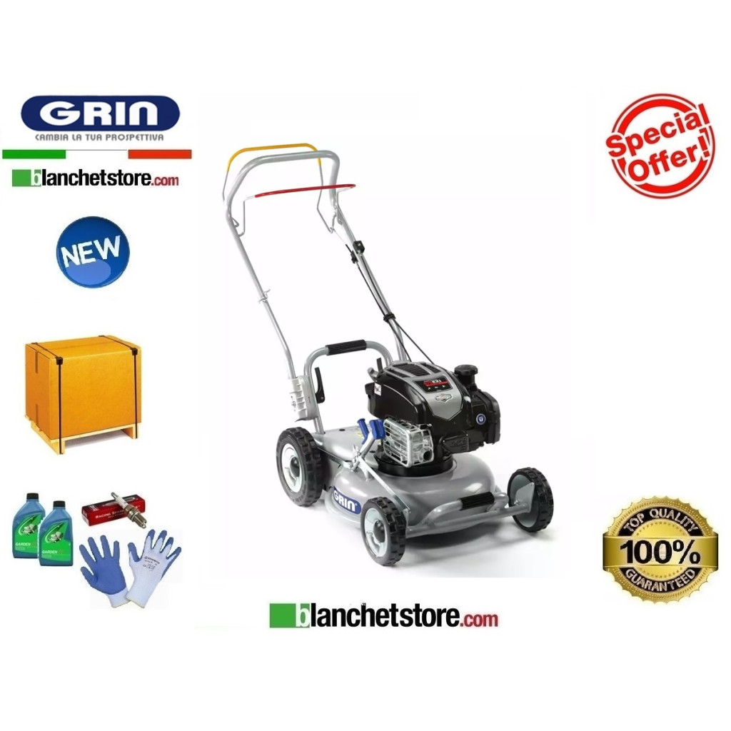 RASAERBA GRIN HM46A SEMOVENTE SENZA RACCOLTA MOTORE BRIGGE & STRATTON 6.75EXi RASAERBA GRIN HM46A SEMOVENTE SENZA RACCOLTA MOTORE BRIGGE & STRATTON 6.75EXi