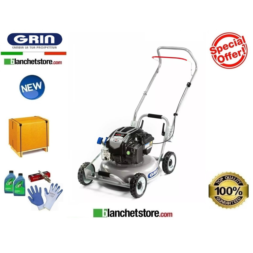 GRIN HM46 WALK-BEHIND LAWN MOWER WITHOUT COLLECTION ENGINE BRIGGE & STRATTON 6.75EXi GRIN HM46 WALK-BEHIND LAWN MOWER WITHOUT COLLECTION ENGINE BRIGGE & STRATTON 6.75EXi