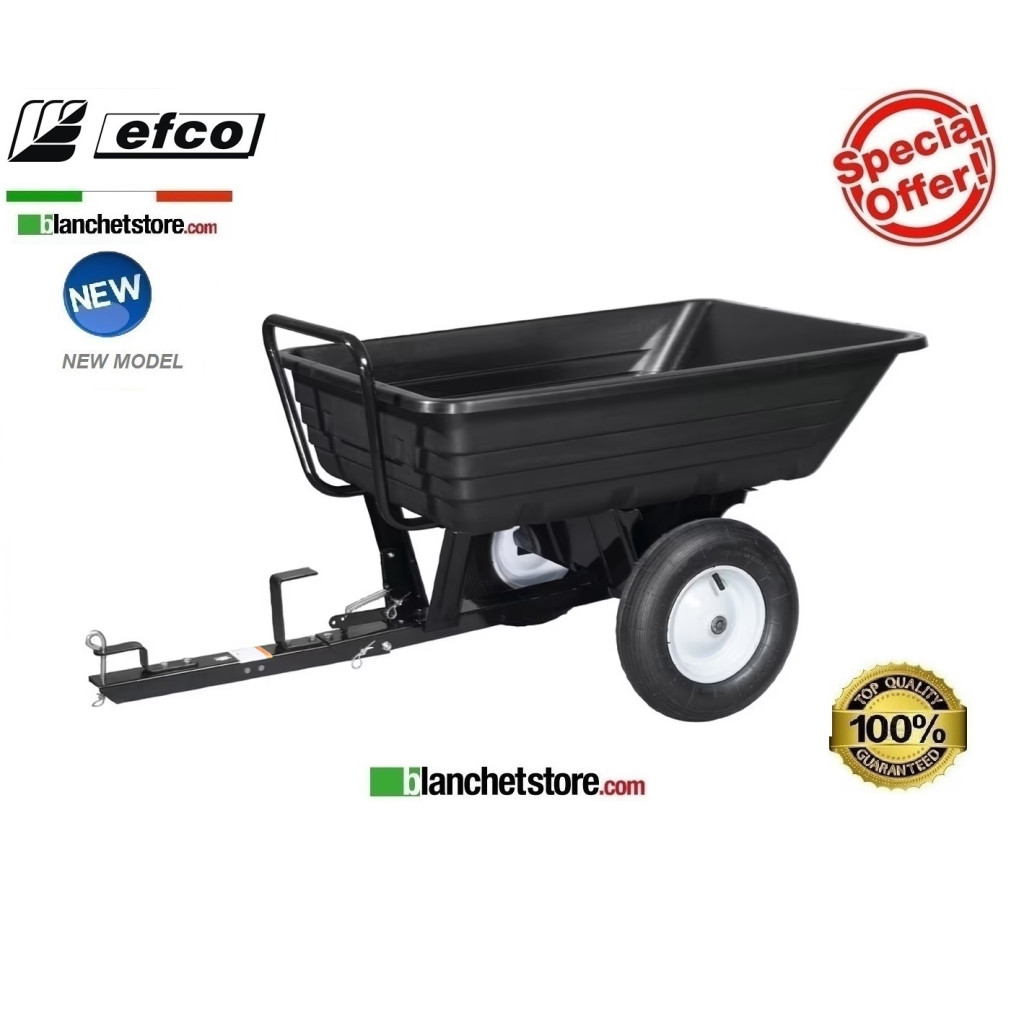 Remorque pour tracteur a gazon Efco basculante 68130005A Remorque pour tracteur a gazon Efco basculante 68130005A