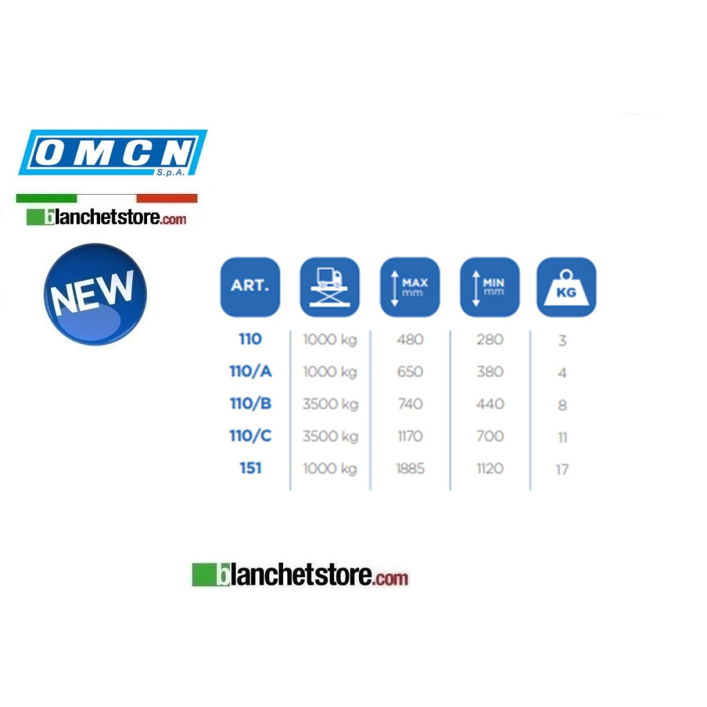 OMCN 110/C WORKSHOP COLUMN STAND CAPACITY 3500KG OMCN 110/C WORKSHOP COLUMN STAND CAPACITY 3500KG