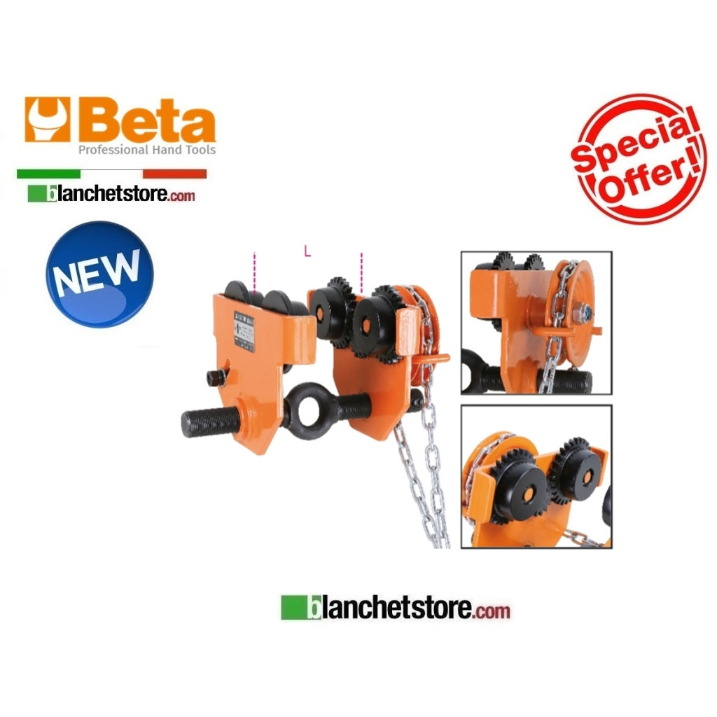 BETA 8147C CHAIN ​​TRANSFER TROLLEY FOR HOIST CAPACITY 3 TON 081470530