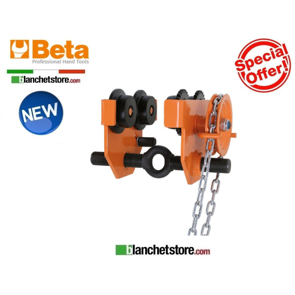CHARIOT DE TRANSFERT BETA 8147C À CHAINE POUR PALAN CAPACITÉ 5 TON 081470550