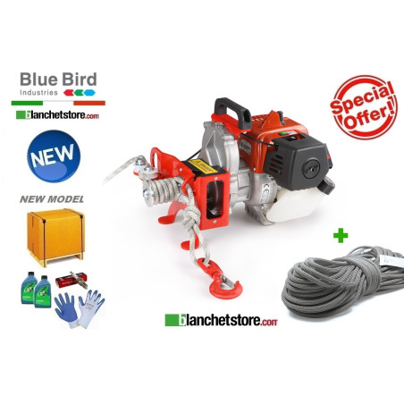 copy of Treuil portable Blue Bird TW H 500 moteur Honda GX50 4 temps 47,9cm³ + câble polystyrène d.10x100 mt 883500+630330