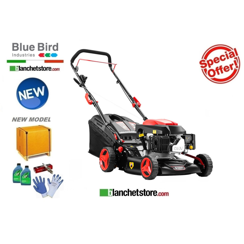 Blue Bird Sprint B 42 3 in 1 push lawn mower, 146 cm³ BBI engine, 42 cm cutting width, 40 L bag, 885660 Blue Bird Sprint B 42 3 in 1 push lawn mower, 146 cm³ BBI engine, 42 cm cutting width, 40 L bag, 885660