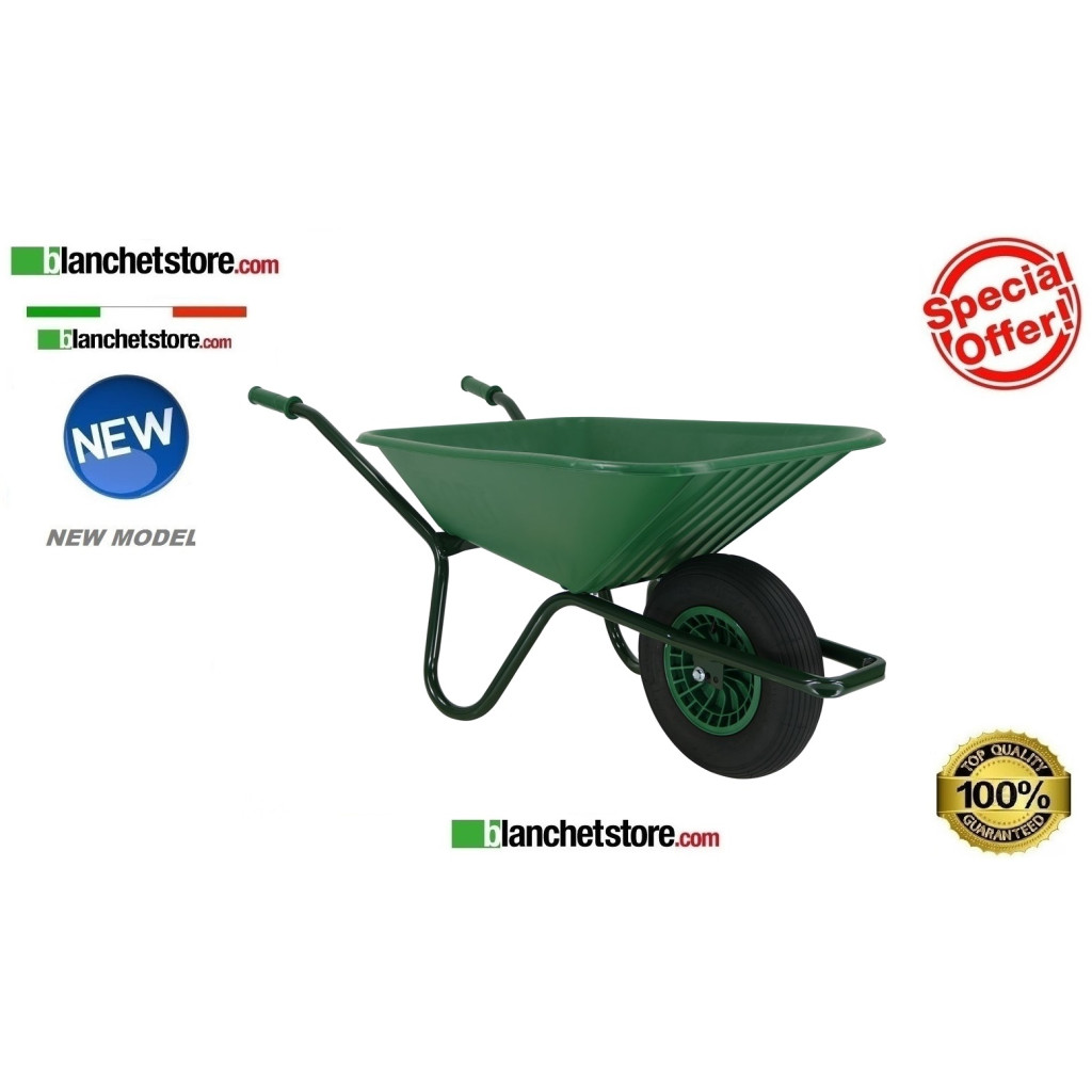 CARRIOLA VASCA PVC FORT 519-90 LT.90 RUOTA PNEUMATICA CARRIOLA VASCA PVC FORT 519-90 LT.90 RUOTA PNEUMATICA