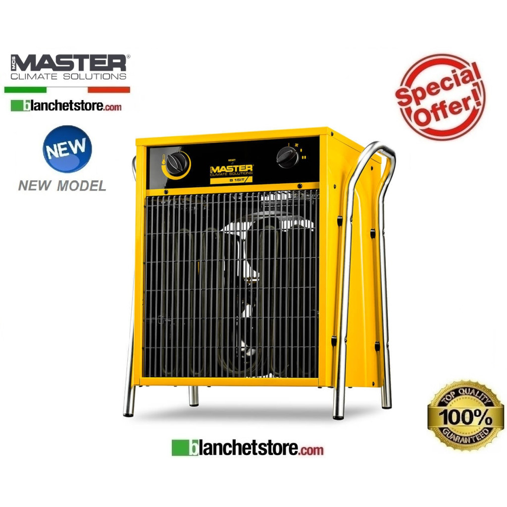 Generatore aria calda elettrico Master B 15 IT 6,45/12,9 Kw 1700Mc/h 400Volt Generatore aria calda elettrico Master B 15 IT 6,45/12,9 Kw 1700Mc/h 400Volt