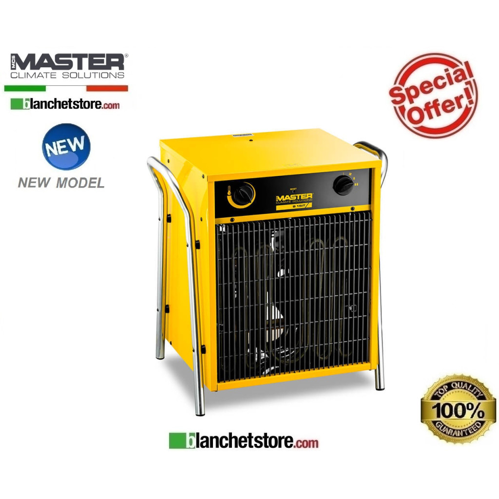 Générateur d'air chaud electrique Master B 15 IT 6,45/12,90 Kw 1700Mc/h 400Volt Générateur d'air chaud electrique Master B 15 IT 6,45/12,90 Kw 1700Mc/h 400Volt