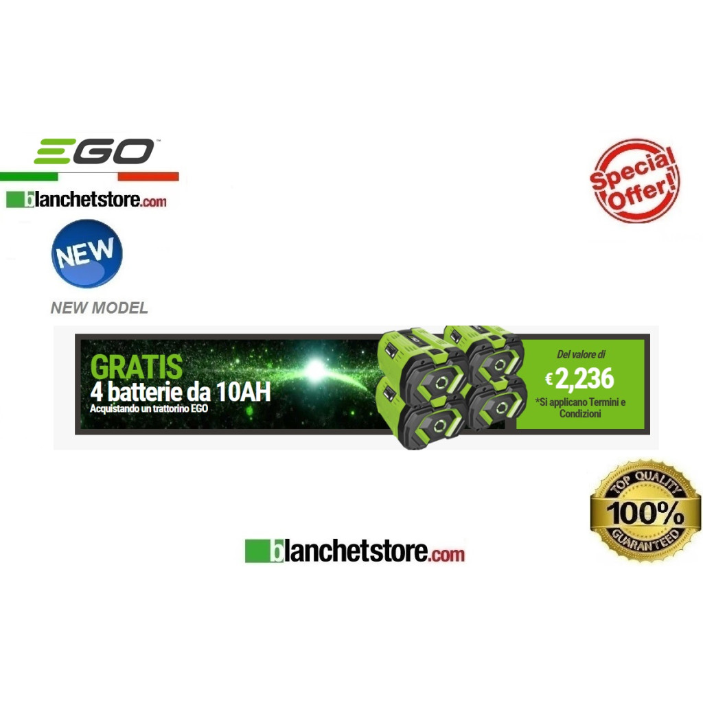 Ego TR3801E-B Battery Lawn Tractor with Professional Collection 56Volt 40A cut 98cm