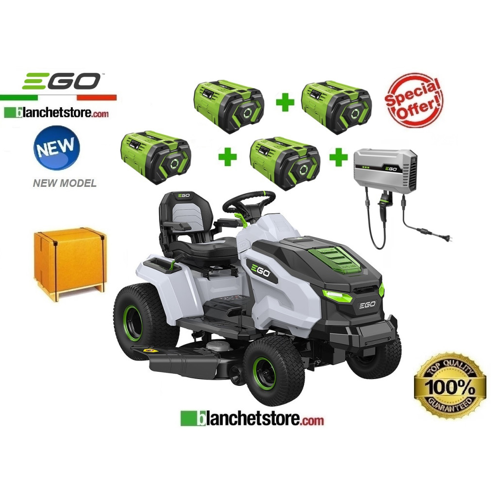 Ego TR 4201 E battery lawn tractor side discharge 56Volt 40A 107cm cutting Ego TR 4201 E battery lawn tractor side discharge 56Volt 40A 107cm cutting