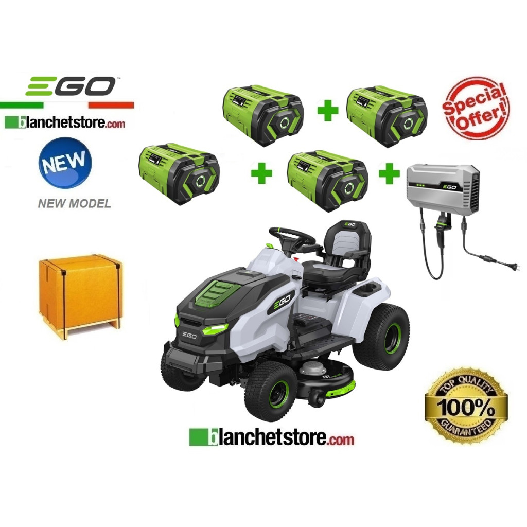 Ego TR 4201 E battery lawn tractor side discharge 56Volt 40A 107cm cutting Ego TR 4201 E battery lawn tractor side discharge 56Volt 40A 107cm cutting
