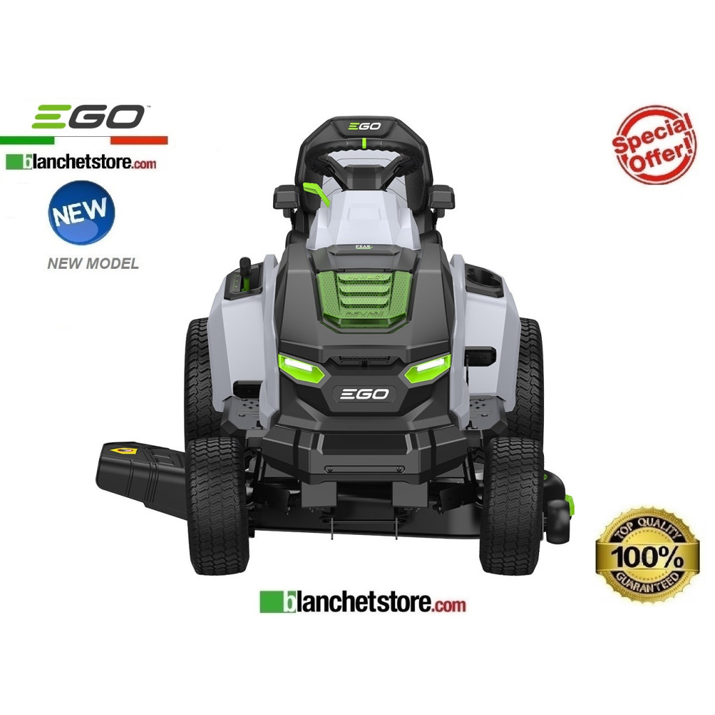 Tracteur de pelouse à batterie Ego TR 4201 E ejection laterale 56Volt 40A coupe 107cm Tracteur de pelouse à batterie Ego TR 4201 E ejection laterale 56Volt 40A coupe 107cm