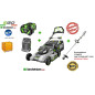 Tondeuse à gazon tractee à batterie Ego LM 2135E-SP 56 volts 7.5A 52 cm de coupe+ débroussailleuse ST1300E-S 053900+053995