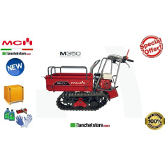WHEELBARROW MINI TRANSPORTER MCH M350-GX Honda GX160 300 KG Manual Tipping