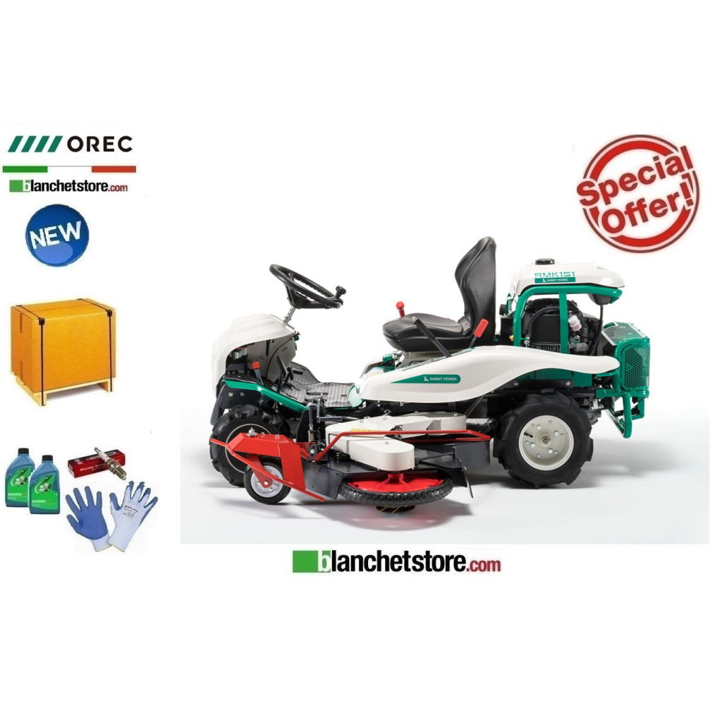 Tondeuse autoportée OREC Rabbit RMK151 2 roues motrices - HYDROSTATIQUE - Kawasaki FS651V V-Twin- 19,4CV-Largeur de coupe 150cm
