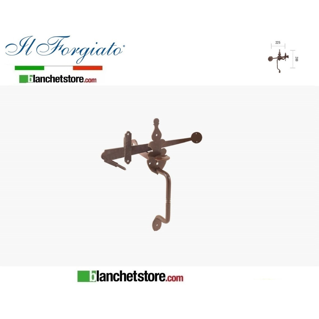 Serrure forgé avec poignée Le Forgé vieilli FM 086 Rouille