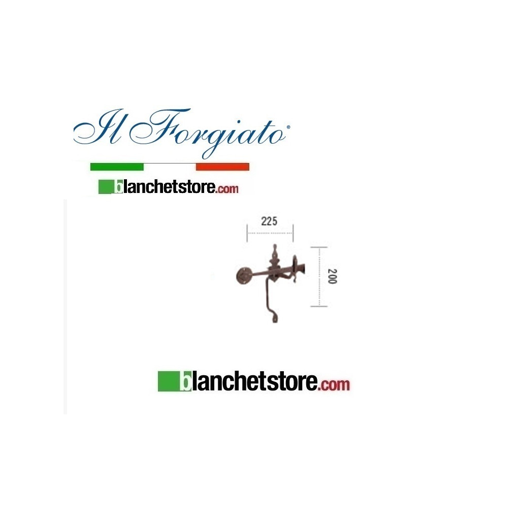 Serrure forgé avec poignée Le Forgé vieilli FM 086 Rouille